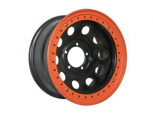 Диск колесный усиленный УАЗ ORW штампованный стальной черный 5x139,7 8x R17 d110 ET-19 с бедлоком (оранжевый).