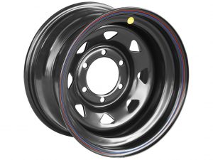 Диск усиленный ORW Тойота Ниссан стальной штампованный черный 6x139,7 8xR15 d110 ET-19 (треуг. мелкий). Артикул:1580-63910BL-19A17