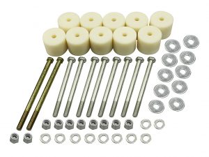 Боди лифт комплект 50 мм УАЗ-452 капролон (d=60 мм) с крепежом (8 болтов М10х160 + 2 болта М12х200). Артикул: 510