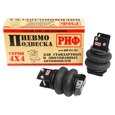 Пневмоподвеска РИФ для Mitsubishi L200 2005-2015 на задний мост для лифтованной подвески 50 мм. Артикул: ASK-TRT-L