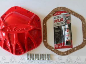 Крышка редуктора УАЗ усиленная мост Спайсер с крепежом (красная). Артикул: 1562