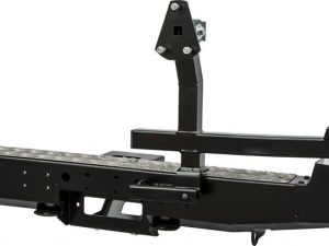 Бампер РИФ силовой задний УАЗ Патриот (2005-2014) с площадкой под лебедку и калиткой, лифт 65 мм. Артикул: RIF060-22230