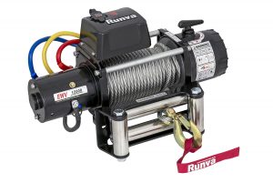 Лебедка электрическая 12V Runva 12500 lbs 5670 кг (стальной трос)