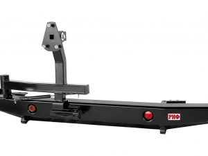 Бампер РИФ силовой задний УАЗ Хантер с фонарями и калиткой, без квадрата под фаркоп стандарт. Артикул: RIF469-21250