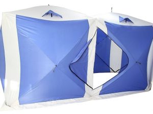 Палатка для зимней рыбалки TRAVELTOP двойная (200x400x215 см) Синяя
