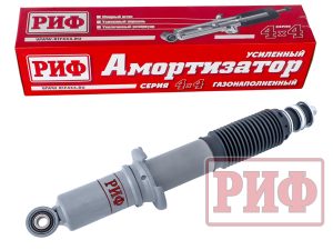 Амортизатор усиленный РИФ передний газовый Toyota Land Cruiser Prado 90/95, 4runner 1996-2002, штатный и лифт 0-45 мм