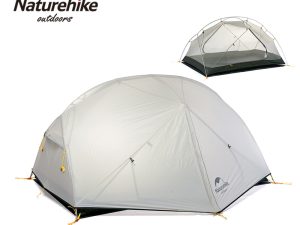 Палатка туристическая Naturehike Mongar Si 2-местная, алюминиевый каркас, сверхлегкая, серая