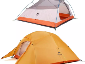 Палатка туристическая Naturehike Cloud Up 2-местная, алюминиевый каркас, оранжевая