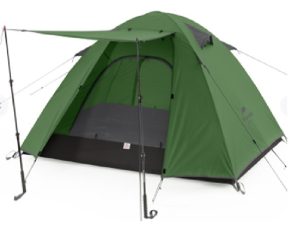 Палатка туристическая Naturehike P-Series 2-местная, алюминиевый каркас, зеленая