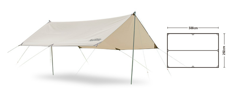 Тент кемпинговый Naturehike 3Х5 м., серебристый — изображение 3