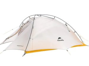 Палатка туристическая Naturehike Cloud Up-Wing Si 2-местная, алюминиевый каркас, серо-желтая