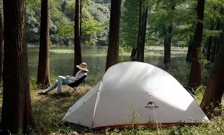 Палатка Naturehike Cloud Up Si 3-местная, алюминиевый каркас, сверхлегкая, серо-красная — изображение 2