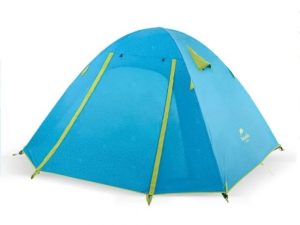 Палатка туристическая Naturehike P-Series 3-местная, алюминиевый каркас, голубая