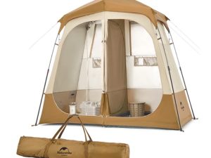 Палатка Naturehike душ-туалет, двойной, алюминиевый каркас, коричневый
