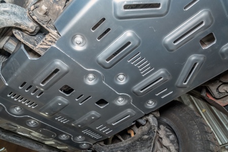 Защита Falcon радиатора, картера, РК, КПП для Toyota Land Cruiser Prado 150TX, бензин, алюминий, 8 мм — изображение 3