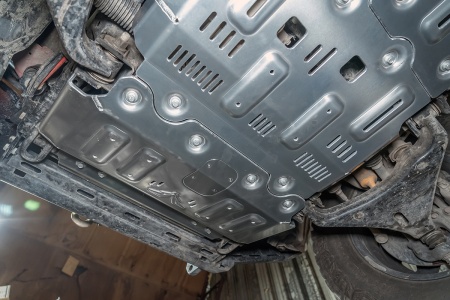 Защита Falcon радиатора, картера, РК, КПП для Toyota Land Cruiser Prado 150TX, бензин, алюминий, 8 мм — изображение 2
