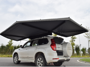 Маркиза автомобильная РИФ веерная, безопорная 2,3х2 м (левая), увеличенная, серая. Артикул: RIFAV042023821