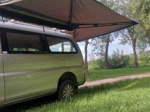 Маркиза автомобильная РИФ безопорная, веерная 2,3х2 м (левая). Артикул: RIFAV042023811