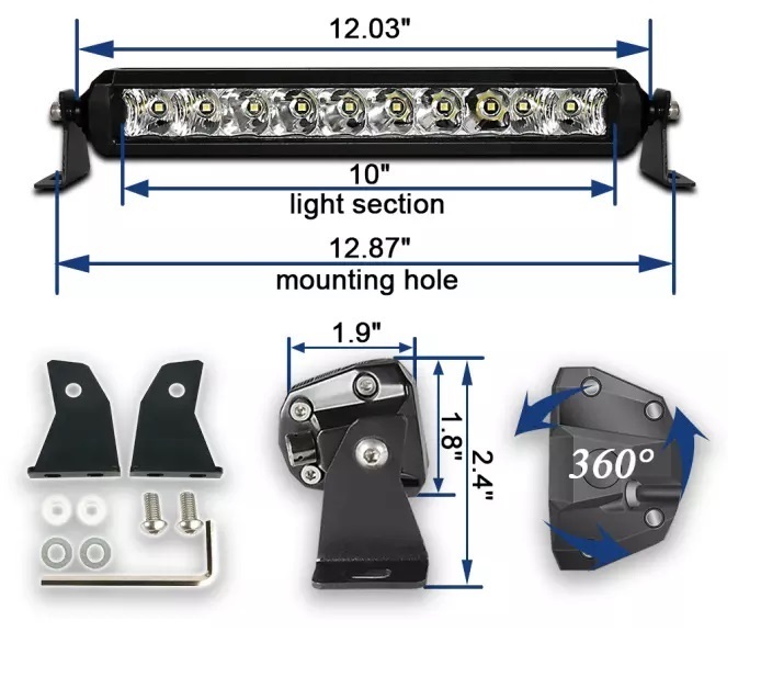 Фара комбинированного света AURORA 325 мм 50W LED — изображение 7