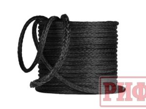 Трос для лебёдки синтетический РИФ 6 мм черный. Артикул: Rope6BL