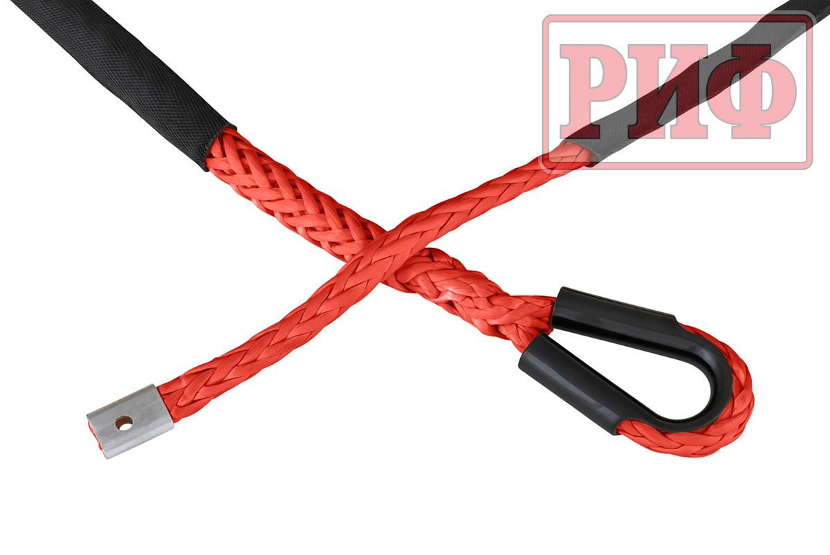 Трос для лебёдки синтетический РИФ 10 мм/26 м, красный — изображение 3