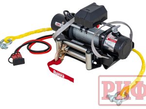 Лебёдка переносная РИФ 12000 c облегчённой площадкой и проводами (стальной трос). Артикул: EWD12000F-KIT1 Купить
