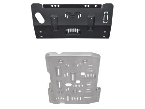 Защита Falcon радиатора, картера, РК, КПП для Toyota Land Cruiser 70 (бензин 4.0L (2015+) со штатной лебедкой), алюминий, 8 мм. Артикул: 8119387Q84B