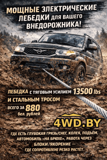 Мощные лебедки Electric Winch со стальным и синтетическим тросом уже на складе!