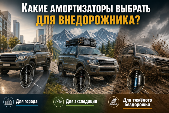 Какие амортизаторы выбрать для внедорожника: для города, экспедиции и тяжёлого бездорожья