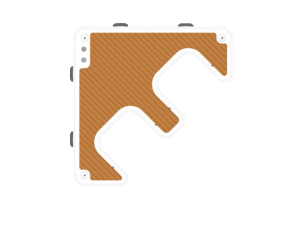 Платформа надувная модульная (понтон) 205х205х20 см, угловая. Артикул: PLT-205U
