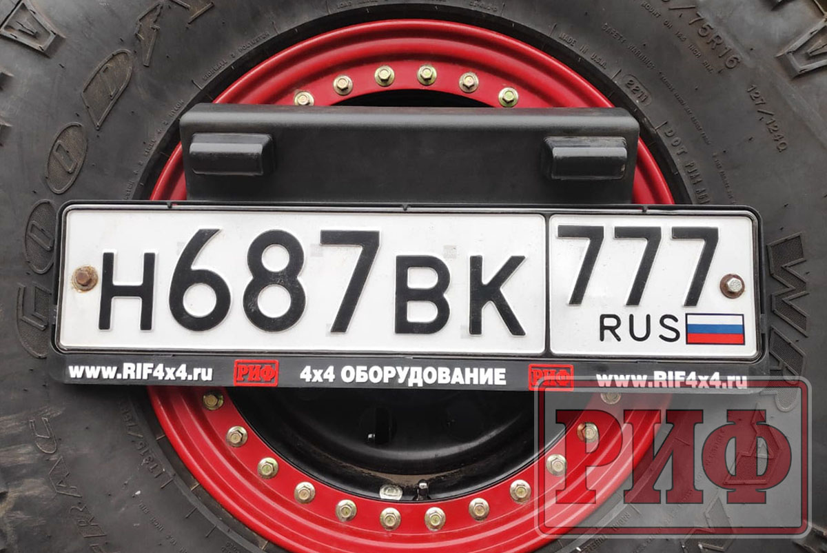Бампер РИФ силовой задний Changan Hunter Plus с квадратом под фаркоп, калиткой, фонарями, подсветкой номера. Артикул: RIFF70-21125 — изображение 3