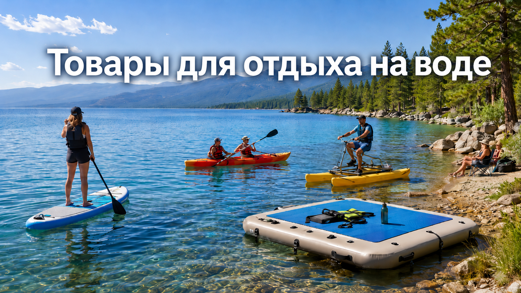 Товары для отдыха на воде в 4wd.by: сапборды, каяки, водные велосипеды и надувные платформы