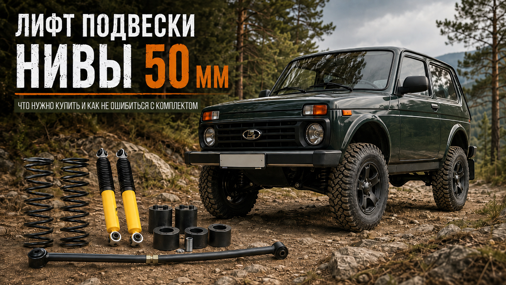 Лифт подвески Нивы на 50 мм: что нужно купить и как не ошибиться с комплектом